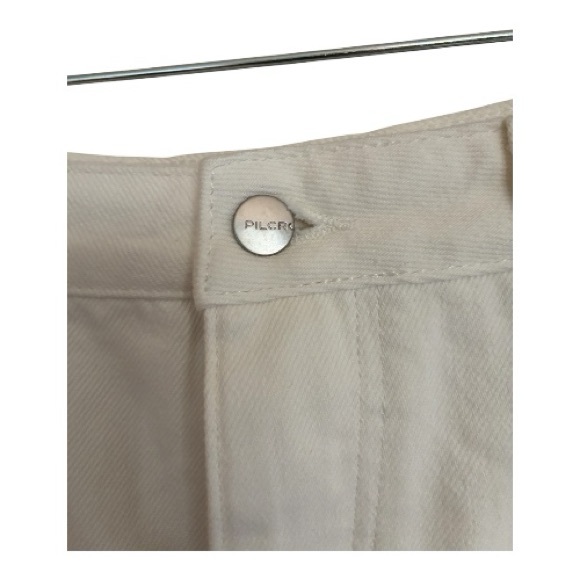 NWT Madi Pilcro Front Split White Denim Skirt - Raw Hem Size 6 - Picture 5 of 10